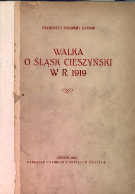 Walka O Śląsk Cieszyński W R 1919