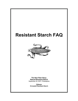 Resistant Starch FAQ