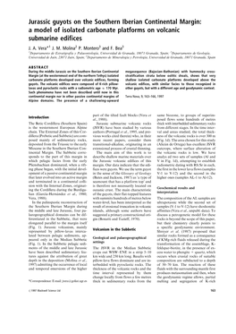 Jurassic Guyots on the Southern Iberian Continental Margin: a Model of Isolated Carbonate Platforms on Volcanic Submarine Edifices J