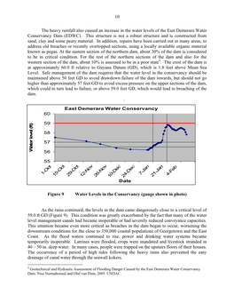 10 the Heavy Rainfall Also Caused an Increase in the Water Levels of The