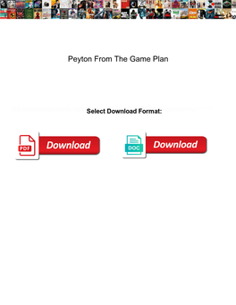 Peyton from the Game Plan
