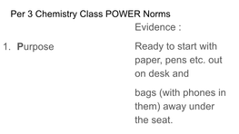 1. Purpose Evidence : Ready to Start with Paper, Pens Etc. out on Desk and Bags (With Phones in Them) Away Under the Seat