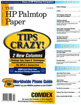 Palmtop 0)- Q) the New, Improved E :::::I Palmtop Paper Web Site •