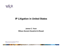 IP Litigation in United States