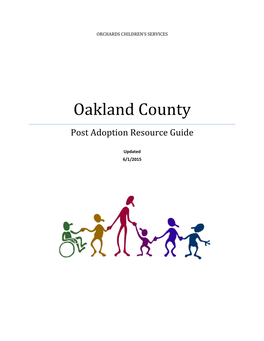 Oakland County Post Adoption Resource Guide