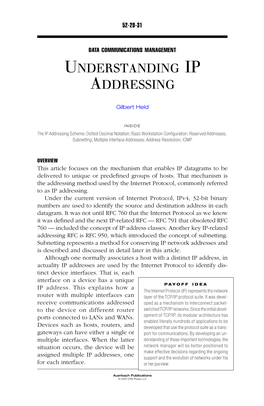 Understanding Ip Addressing