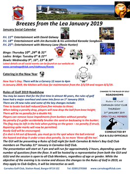 Breezes from the Lea January 2019 January Social Calendar