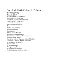 Social Media Guidelines & Policies