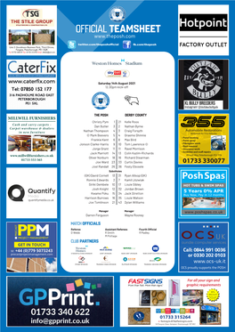 Official Teamsheet