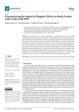 Characterizing the Impact of Doppler Effects on Body-Centric Lora Links with SDR