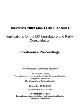 Mexico's 2003 Mid-Term Elections