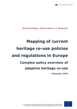 Mapping of Current Heritage Re-Use Policies and Regulations in Europe