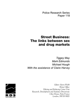 Street Business: the Links Between Sex and Drug Markets