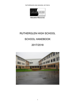 Rutherglen High School School Handbook 2017/2018