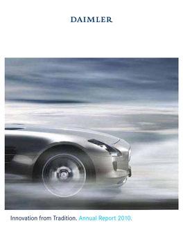 Daimler Annual Report 2010 Innovation from Tradition