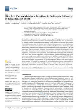 Microbial Carbon Metabolic Functions in Sediments Influenced By