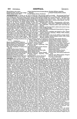 CORNWALL. [ KELLY's Skitch Robert, Shoe Maker Uglow Nicholas, Farmer & Mason,Monnt Wackiey William, Carpenter Southwood John, Mason, Lake Cottage Pleasant