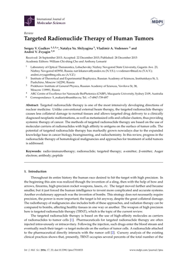 Targeted Radionuclide Therapy of Human Tumors