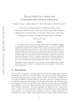 Rational Multi-Curve Models with Counterparty-Risk Valuation Adjustments