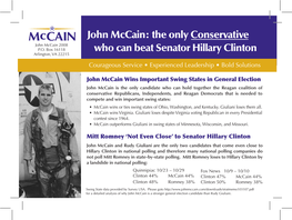 John Mccain: the Only Conservative John Mccain 2008 P.O