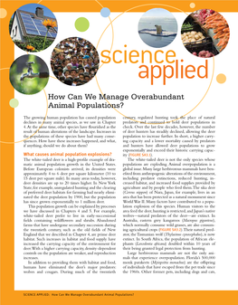 SCIENCE APPLIED: How Can We Manage Overabundant Animal Populations? FIGURE SA3.1 Deer Overpopulation