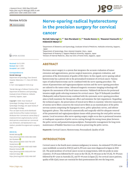 Nerve-Sparing Radical Hysterectomy in the Precision Surgery for Cervical Cancer