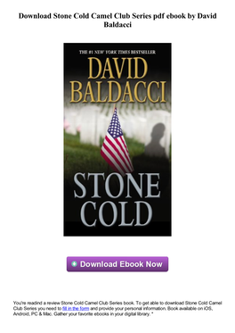 Download Stone Cold Camel Club Series Pdf Book by David Baldacci