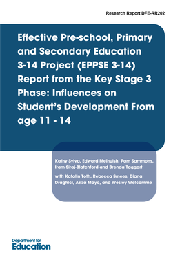 Effective Pre-School, Primary and Secondary Education 3-14 Project