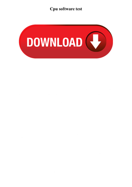 Cpu Software Test
