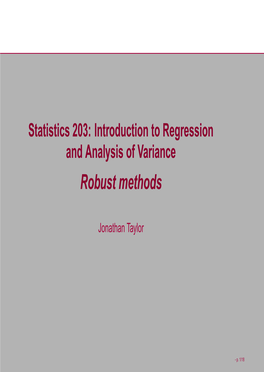 Robust Methods