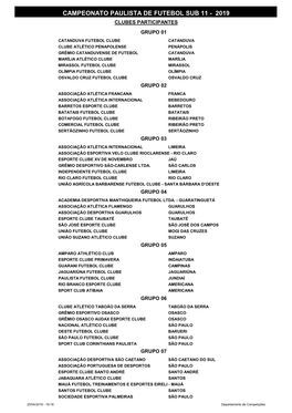 Campeonato Paulista De Futebol Sub 11