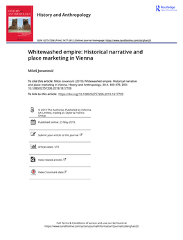 Historical Narrative and Place Marketing in Vienna
