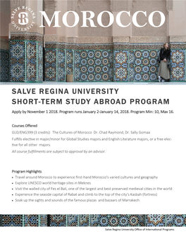 Salve Regina University Short-Term Study Abroad Program