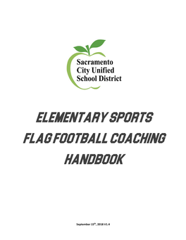 ELEMENTARY SPORTS Flag Football Coaching Handbook