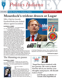 Mourdock's Trident Drawn at Lugar