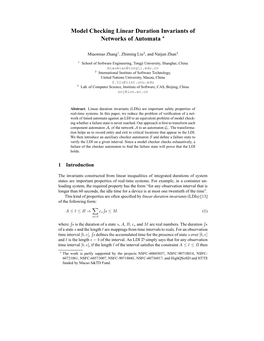 Model Checking Linear Duration Invariants of Networks of Automata ⋆