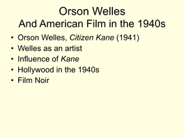 Orson Welles