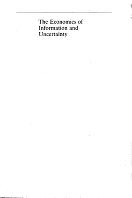 Information and Uncertainty