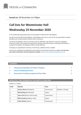 View Call Lists: Westminster Hall PDF File 0.05 MB