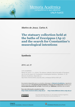 The Statuary Collection Held at the Baths of Zeuxippus (Ap 2) and the Search for Constantine's Museological Intentions