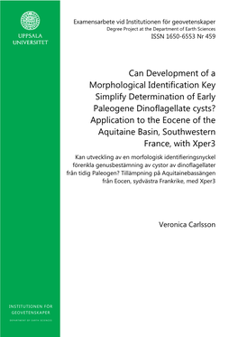 Can Development of a Morphological Identification Key