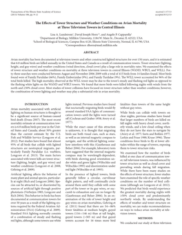 The Effects of Tower Structure and Weather Conditions on Avian Mortality at Three Television Towers in Central Illinois