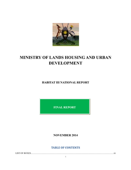 Ministry of Lands Housing and Urban Development