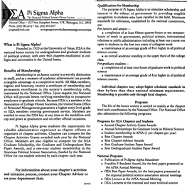 What Is Pi 'Sigma Alpha? Benefits of Membership for Information About