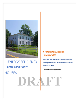 Energy Efficiency for Historic Houses