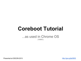 Coreboot Tutorial