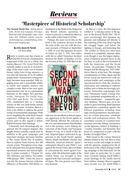 Reviews ‘Masterpiece of Historical Scholarship’ the Second World War