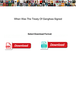 When Was the Treaty of Ganghwa Signed