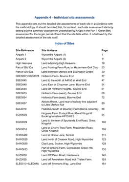 Green Belt Assessment Part 2 Individual Site Assessments