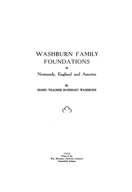 Washburn Family Foundations In